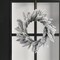 20" Flocked Pine Artificial Christmas Wreath Snowy Winter Door Decoration